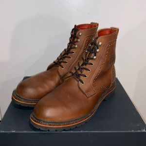 Allen Edmonds Sturgis work boot in Cognac